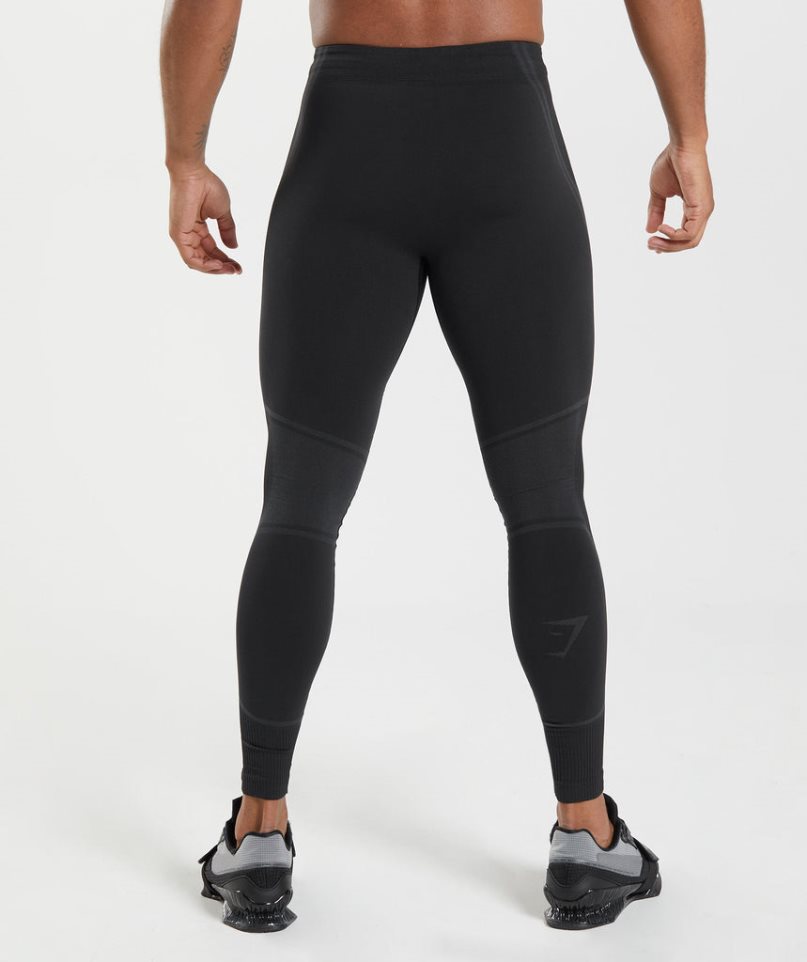 Legginsy Gymshark 315 Seamless Męskie Czarne | PL 798GJO